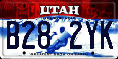 UT license plate B282YK