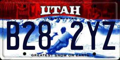 UT license plate B282YZ