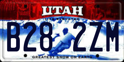 UT license plate B282ZM