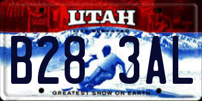 UT license plate B283AL