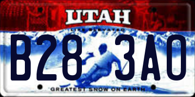 UT license plate B283AO