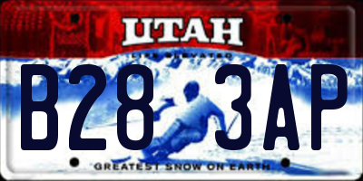 UT license plate B283AP