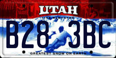 UT license plate B283BC