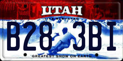 UT license plate B283BI