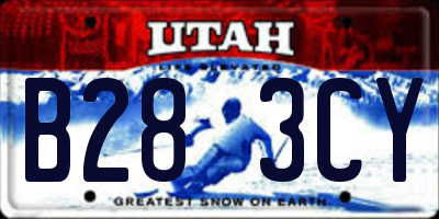 UT license plate B283CY