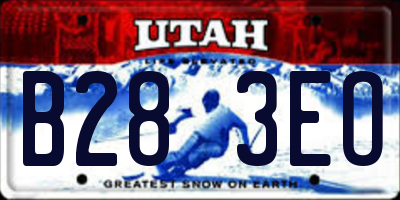 UT license plate B283EO