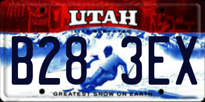 UT license plate B283EX