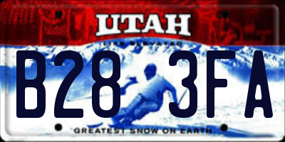 UT license plate B283FA