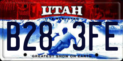 UT license plate B283FE