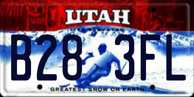UT license plate B283FL