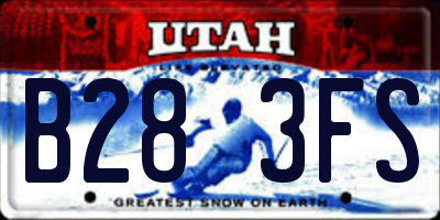 UT license plate B283FS