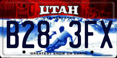 UT license plate B283FX