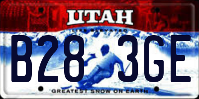 UT license plate B283GE