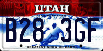 UT license plate B283GF