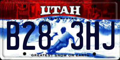 UT license plate B283HJ