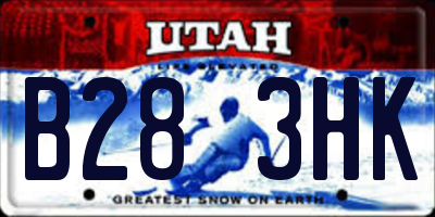 UT license plate B283HK