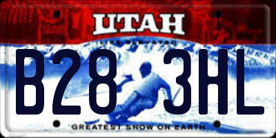 UT license plate B283HL