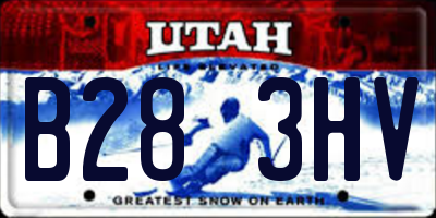 UT license plate B283HV