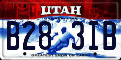 UT license plate B283IB