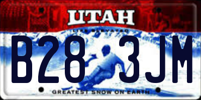 UT license plate B283JM
