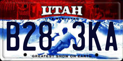 UT license plate B283KA