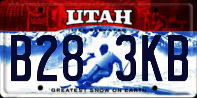 UT license plate B283KB
