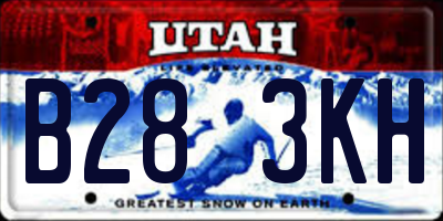 UT license plate B283KH