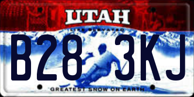 UT license plate B283KJ