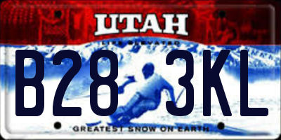 UT license plate B283KL