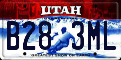 UT license plate B283ML