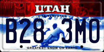 UT license plate B283MO