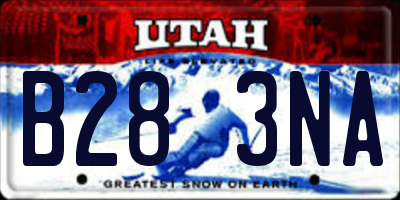 UT license plate B283NA