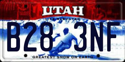 UT license plate B283NF
