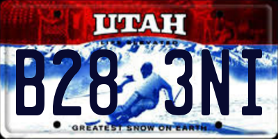 UT license plate B283NI