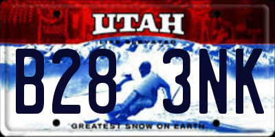 UT license plate B283NK