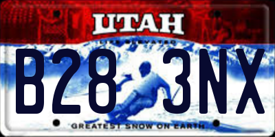 UT license plate B283NX