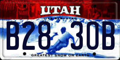 UT license plate B283OB