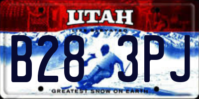UT license plate B283PJ