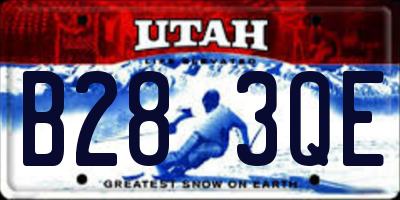 UT license plate B283QE