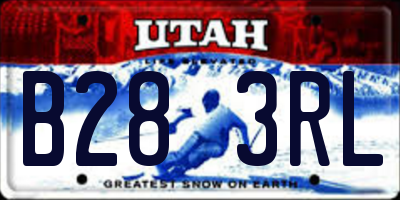 UT license plate B283RL