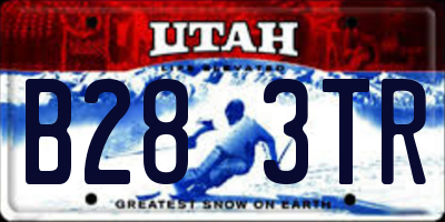 UT license plate B283TR