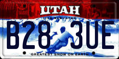UT license plate B283UE