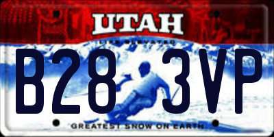 UT license plate B283VP