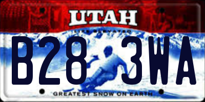 UT license plate B283WA