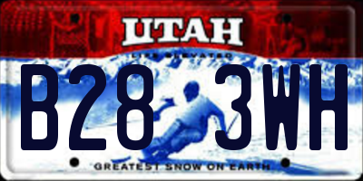 UT license plate B283WH