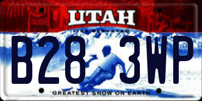 UT license plate B283WP