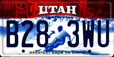 UT license plate B283WU