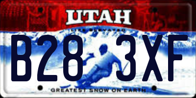 UT license plate B283XF
