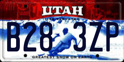UT license plate B283ZP