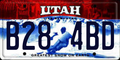 UT license plate B284BD